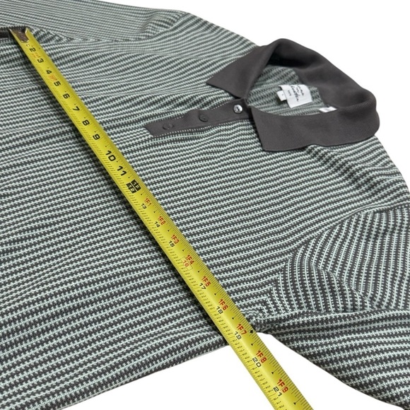 Max ‘n Chester Seafoam Green and Grey Geometric Long Sleeve Polo Size L - Picture 12 of 13